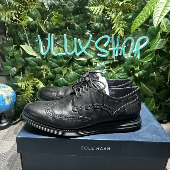 Cole Haan Men's Original Grand Shortwing Oxford Black/Black C27984 US 10 - Picture 4 of 9
